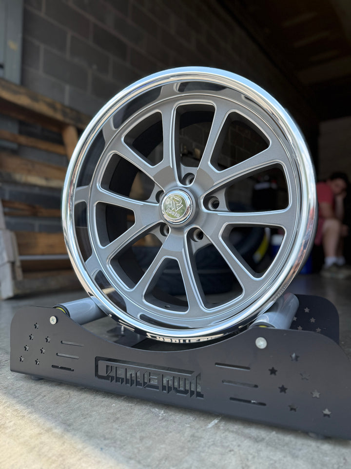 18” 20” 22” RESTO WHEEL Laguna R101 TEXTURE GUN METAL W/ DIAMOND CUT LIP (5x5 5x127) STAGGERED FITS 5 LUG GMC YUKON CHEVY SUBURBAN SIERRA 1500 C10 OBS TAHOE BUBBLE & DONK CAPRICE IMPALA