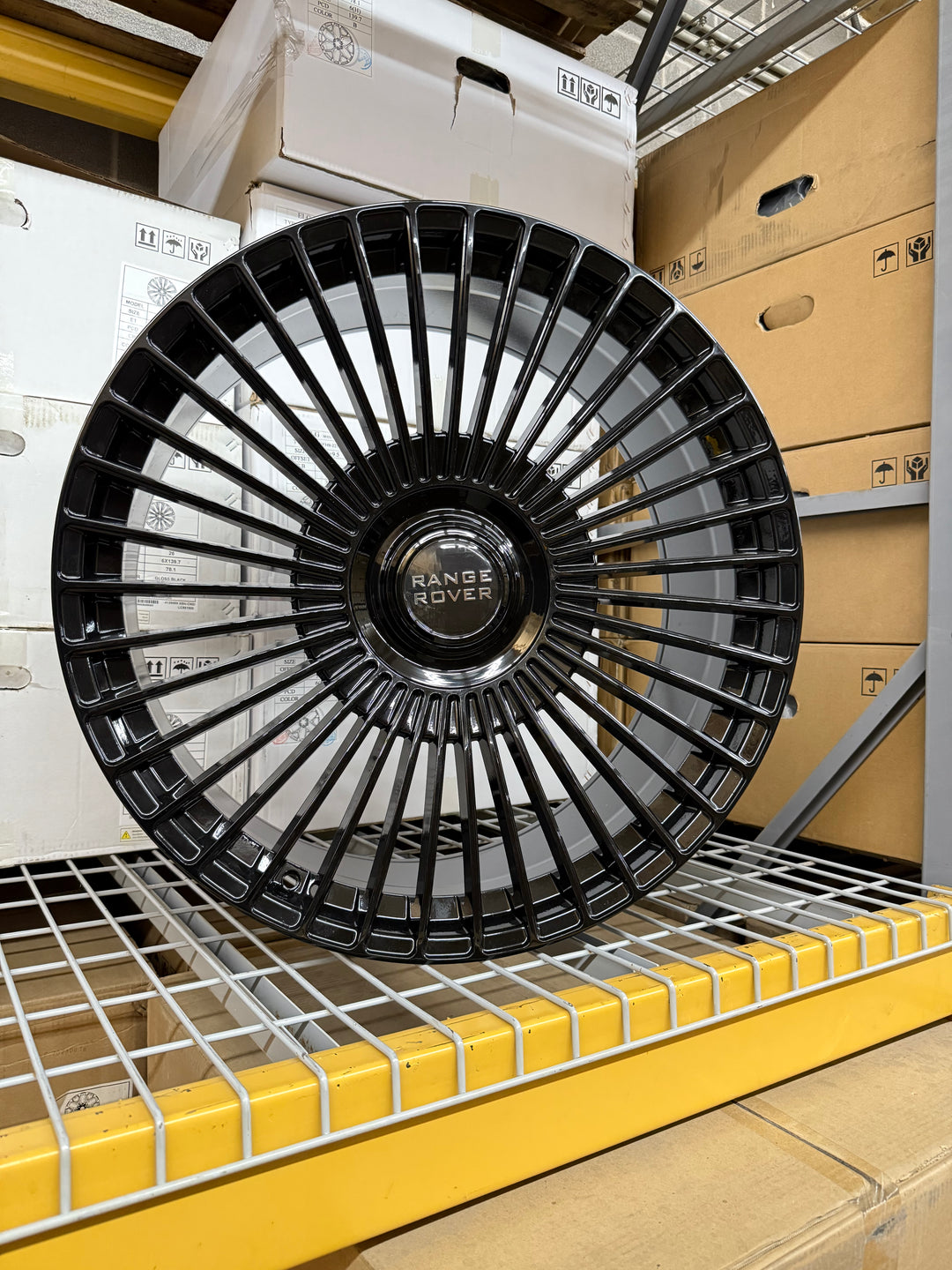 24" SLNG1 Gloss Black XL floating caps. 5x120/5x127