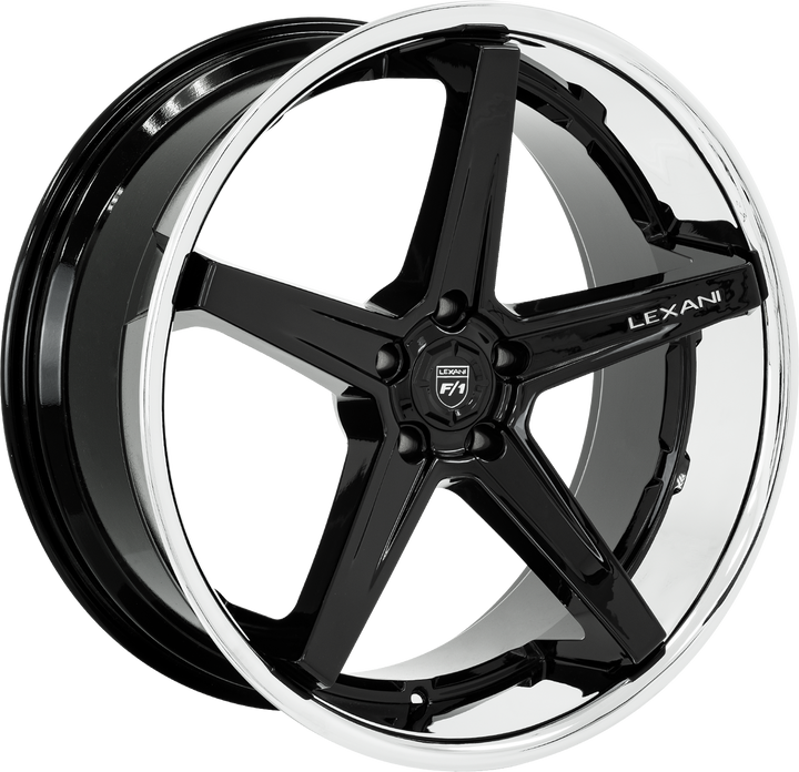 19"/ 20" Combo wheels for 2020^ C8 Corvette in Gloss Black, Black &amp; Machine, 2 tone , black and Red