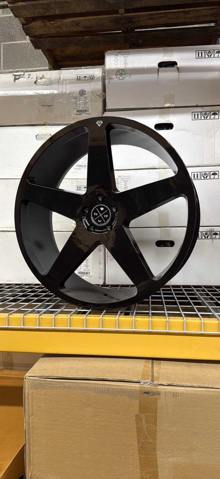 PROMO PACKAGE DEAL 24" Blaque Diamond BD15 GLOSS BLACK 5x115 FOR DODGE CHARGER CHALLENGER 392 CHRYSLER 300 SRT8