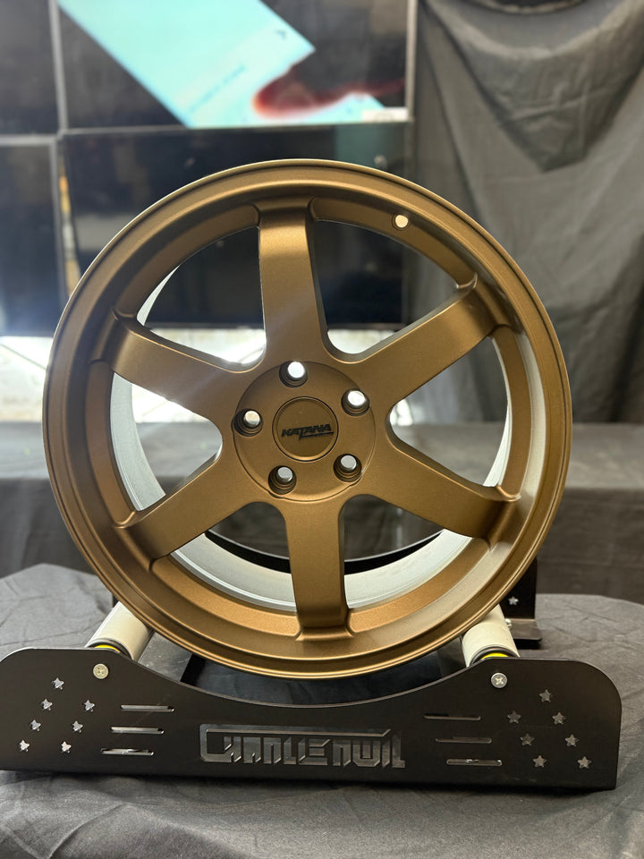 Katana 18" KR08 MATTE BRONZE 5x114.3 FOR INFINITY G35 G37 LEXUS IS300 IS350 LS400 RX300 HONDA ACCORD CIVIC PILOT TOYOTA CAMRY KIA STINGGER K5