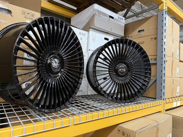 26" SLNG1 Gloss Black 6x135/6x139.7 XL Floating cap, choice logo. 6x135 6X139.7 6x5.5 FITS CADILLAC ESCALADE DENALI YUKON CHEVY SILVERADO TAHOE SUBURBAN INFINITY QX80 DODGE RAM 1500 JEEP WAGONEER NISSAN TITAN FORD F150 EXPEDITION RANGER LINCOLN NAVIGATOR