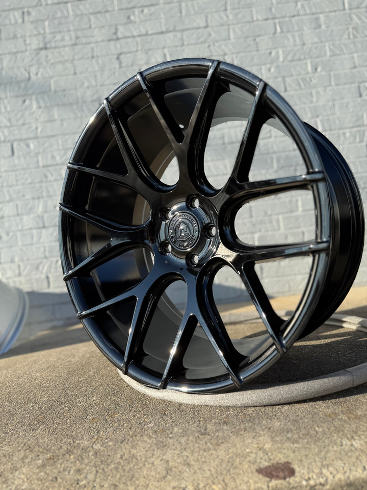 20" Dolce Monza Gloss Black 5x112 For Mercedes C63 C63S S550 S580 SL550 SL63 GLE GLE63 BMW 750 850 X5 X6 X7 AUDI A5 A6 A7 A8