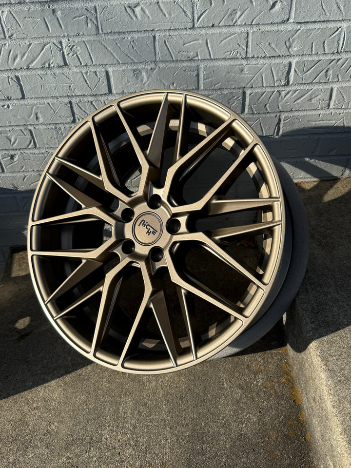 PROMO PACKAGE 20" Niche Matte Bronze GAMMA 5X114.3 5x114.3 FOR LEXUS ES GS  RX300 HUNDI FORD MUSTANG EXPLORER INFINITY G35 G37 TESLA MODLE 3 MODLE Y KIA K5 STINGER TOYOTA CAMRY AVALON NISSAN ALTIMA MAXIMA 2016^ Chevy MALIBU 2000-2013 IMPALA & MONTECARLO