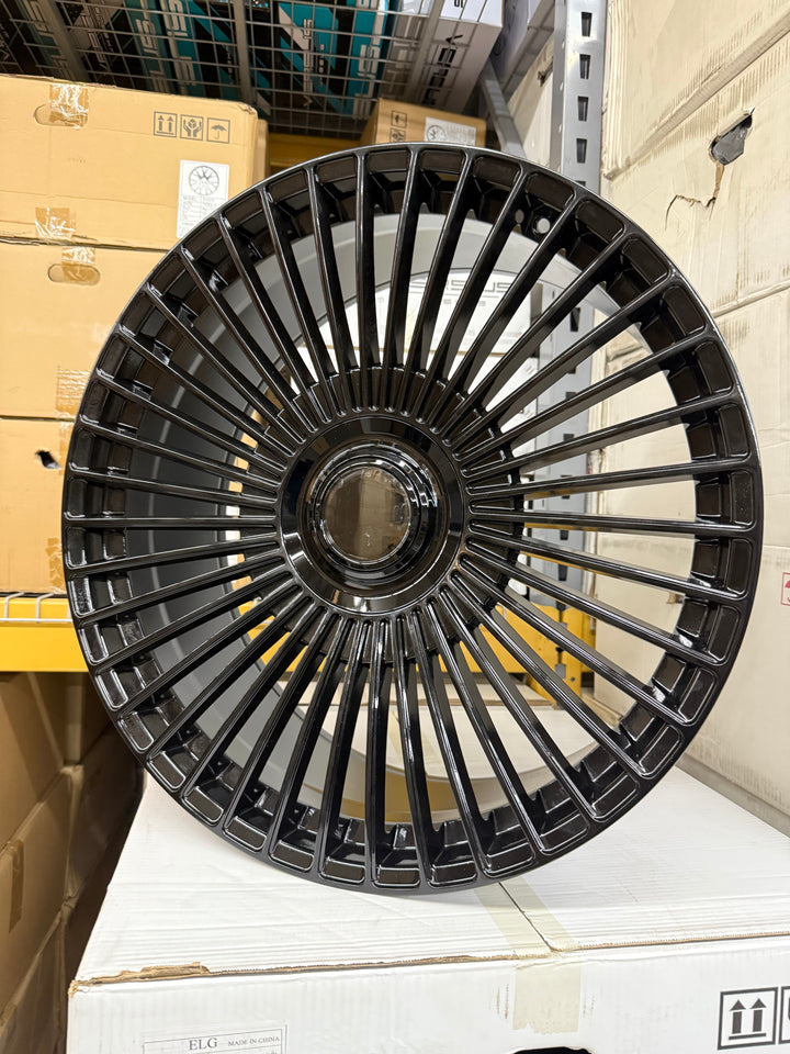 24" AZAD SLNG1 GLOSS BLACK 5x115 5x120 FOR DODGE CHARGER CHALLENGER 392 CHRYSLER 300 SRT8 CHEVY CAMARO ROVER RANGE ROVER HSE SPORT LEXUS LS BMW X5 X6