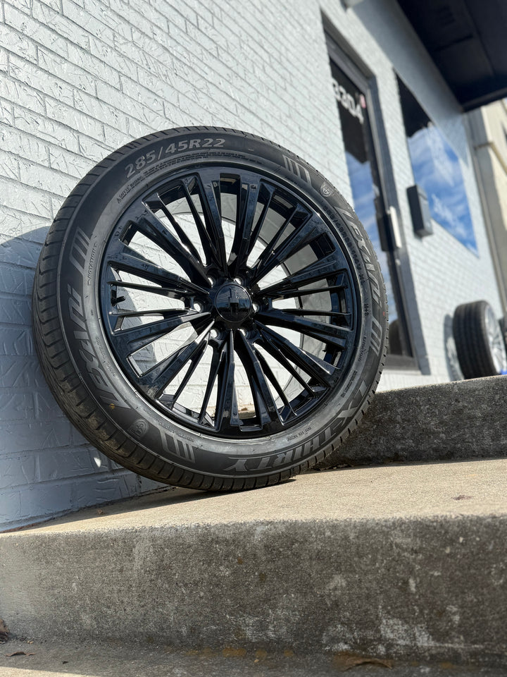 20” 22” 24” 26” RS42 REPS 6X139.7 6x5.5 FITS CADILLAC ESCALADE DENALI YUKON CHEVY SILVERADO TAHOE SUBURBAN INFINITY QX80 DODGE RAM 1500 JEEP WAGONEER NISSAN TITAN