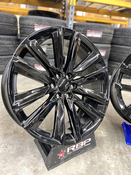 26" GM, Cadillac, Chevy 391 Style Rep Wheels in Gloss Black