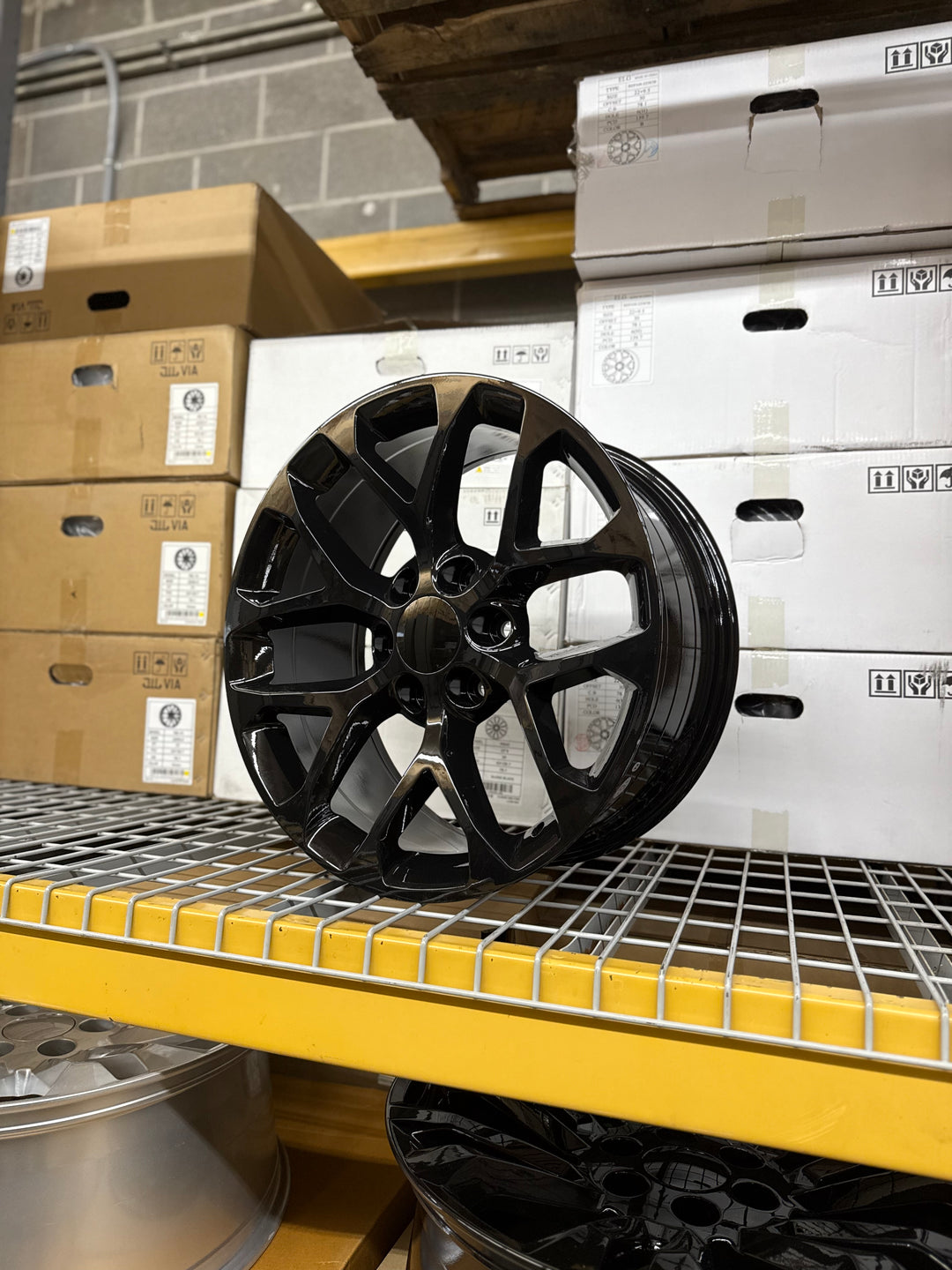 20” 22” 24” 26” 28" 30" GLOSS BLACK GM09 SNOWFLAKE REPS 6X139.7 6x5.5 FITS CADILLAC ESCALADE DENALI YUKON CHEVY SILVERADO TAHOE SUBURBAN INFINITY QX80 DODGE RAM 1500 JEEP WAGONEER NISSAN TITAN