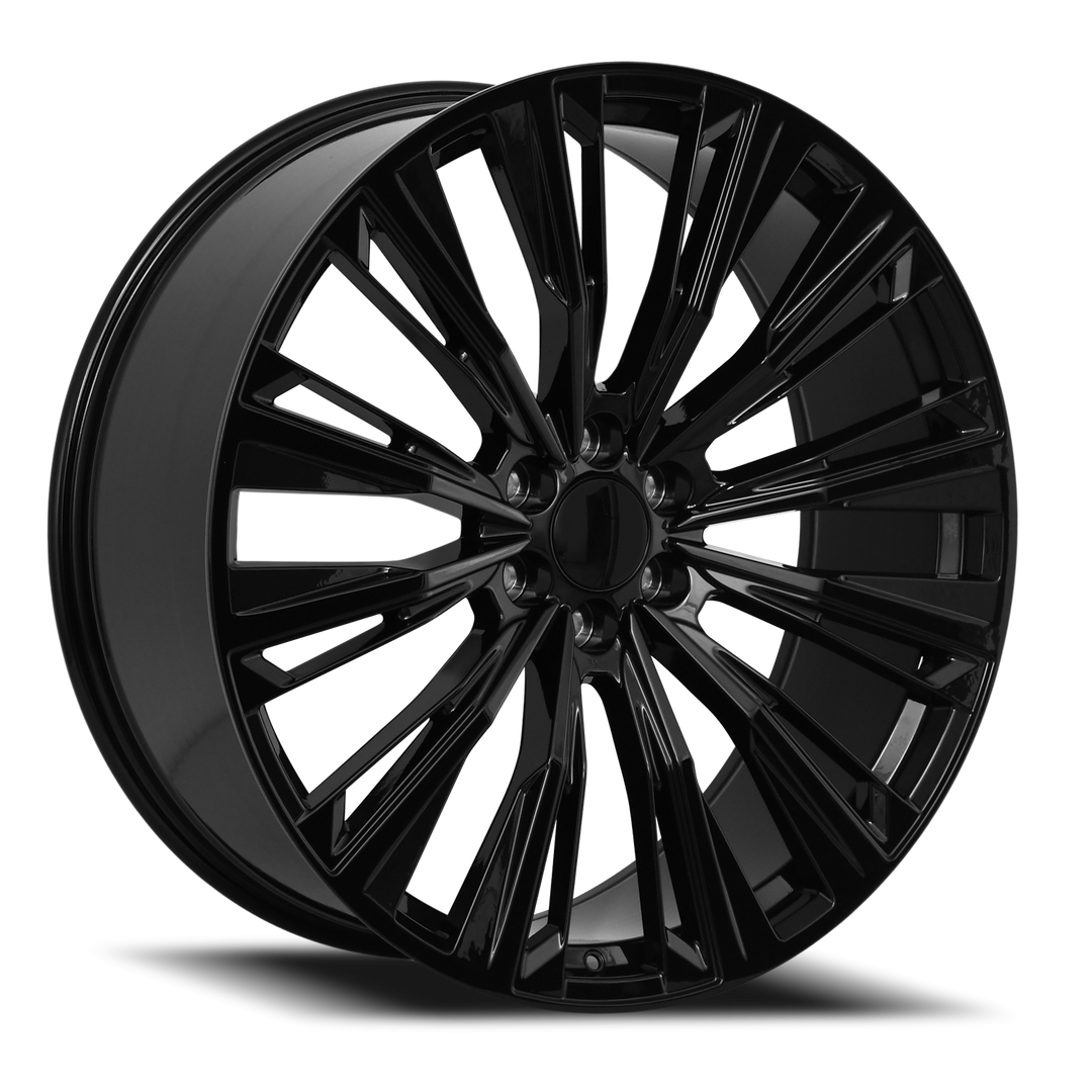 26" GM, Cadillac, Chevy RS42 Style Rep Wheels in Gloss Black