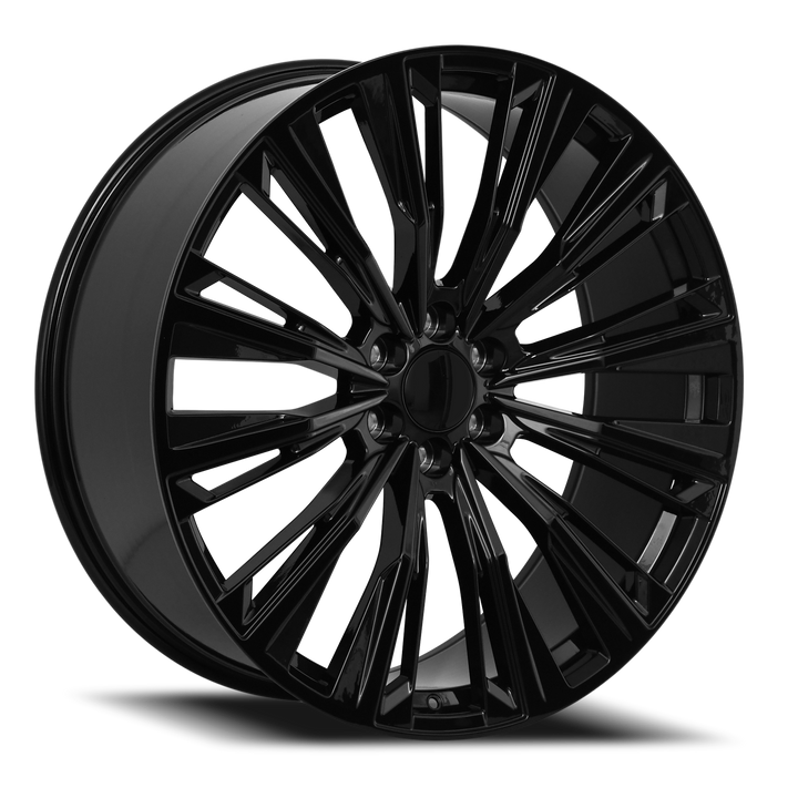 26" GM, Cadillac, Chevy RS42 Style Rep Wheels in Gloss Black