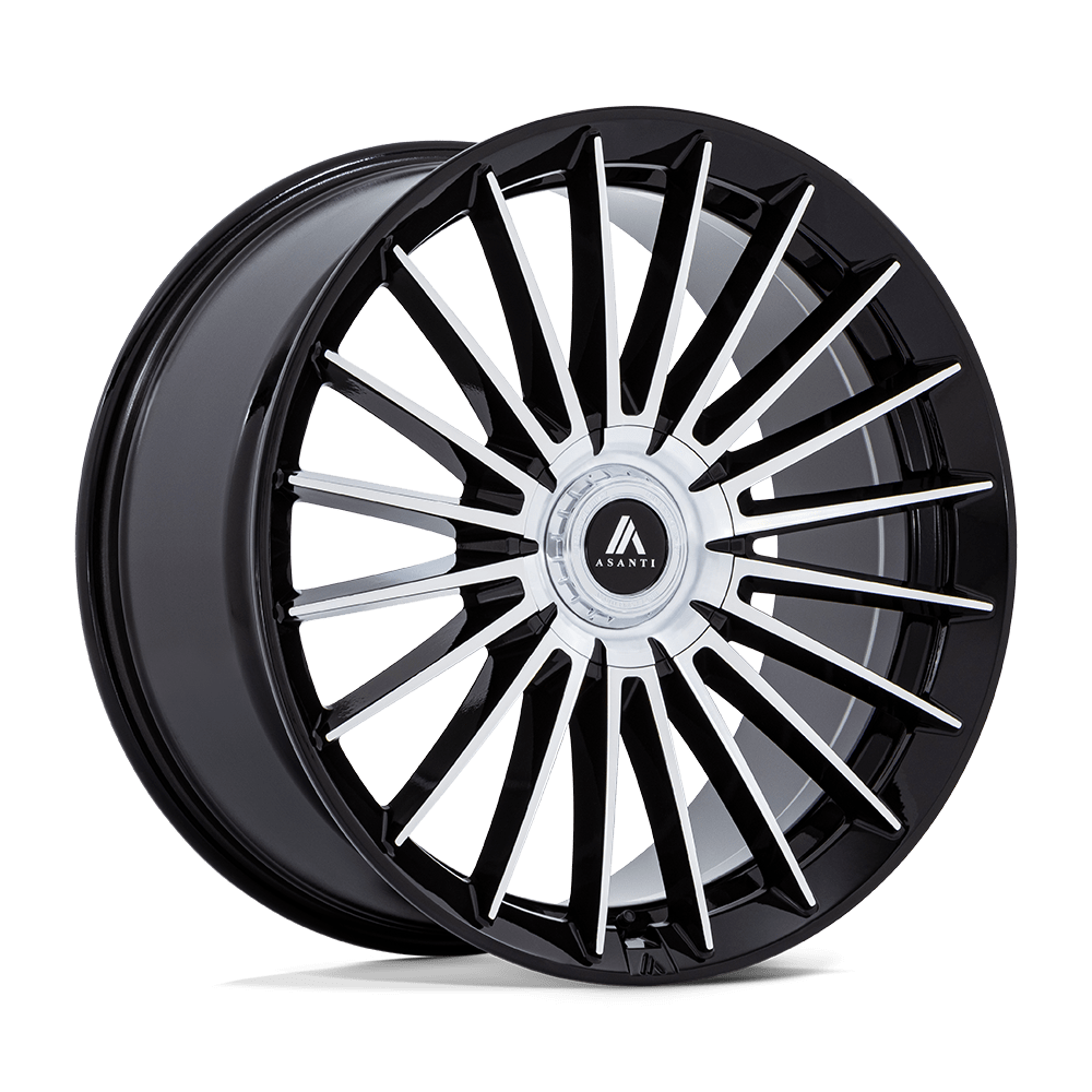 24" Black and Machined 6X139.7 6x5.5 FITS CADILLAC ESCALADE DENALI YUKON CHEVY SILVERADO TAHOE SUBURBAN INFINITY QX80 DODGE RAM 1500 JEEP WAGONEER NISSAN TITAN