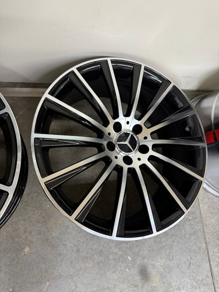 20" Mercedes Benz W813 WHEELS IN GLOSS BLACK & MACHINE 5x112 FOR E E350 E500 CLS, 4MATIC S550 S560 S580 GLA GLC GLE EQB EQS