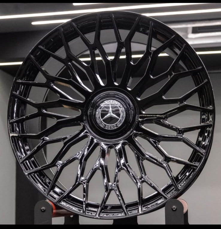 22" Gloss Black Staggered 5x112 FITS AUDI A5 S5 RS5 A6 S6 RS6 A7 S7 A8 S8 MERCEDES E S S550 S560 S580 Bentley Continental Spur