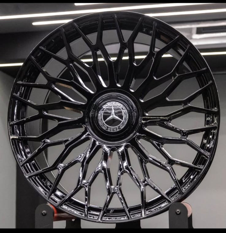 22" Gloss Black Staggered 5x112 FITS AUDI A5 S5 RS5 A6 S6 RS6 A7 S7 A8 S8 MERCEDES E S S550 S560 S580 Bentley Continental Spur