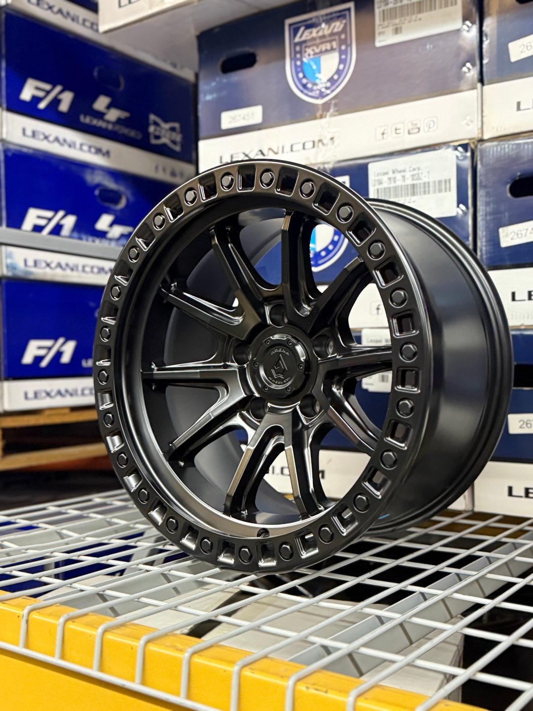 17" ARENA A103 MISSION SATIN BLACKFOR CHEVY COLORADO D-MAX S10 SILVERADO TAHOE SUBURBAN FORD BRONCO RANGER GMC CANYON YUKON NISSAN TITAN TOYOTA 4RUNNER FJ CRUISER  TACOMA TUNDRA JEEP WRANGLER GLADIATOR