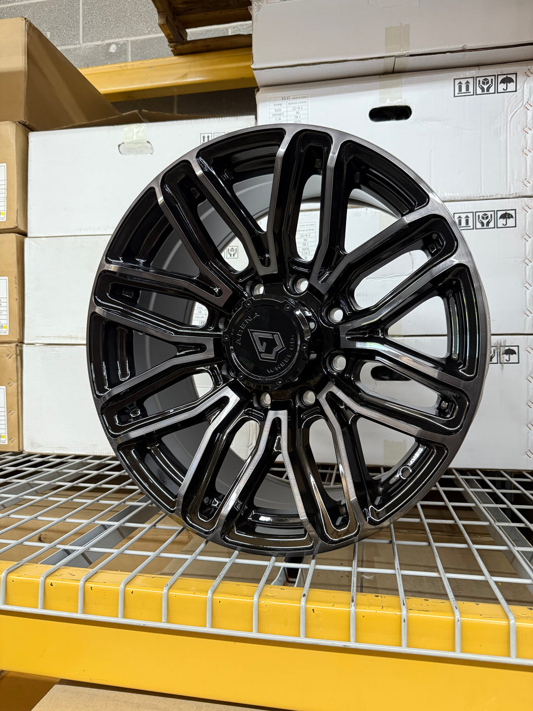 20" Arena Supreme A111 GLOSSY BLACK BRUSHED DDT FACE CLEAR FOR CHEVY 2500 2500HD 3500HD GMC SIERRA 2500HD SIERRA 3500HD