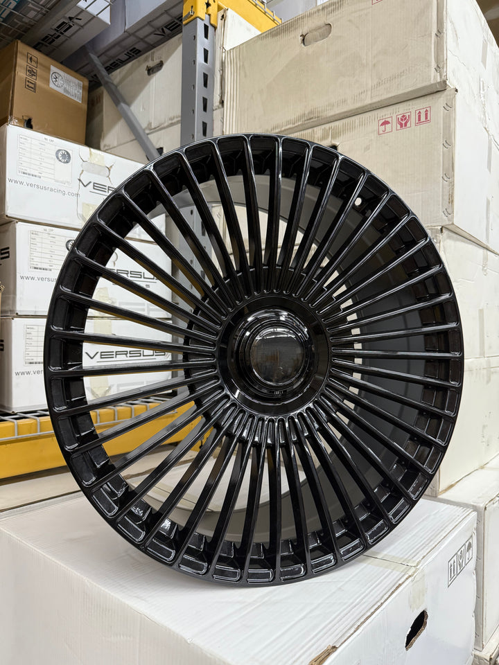 24" AZAD SLNG1 GLOSS BLACK 5x115 5x120 FOR DODGE CHARGER CHALLENGER 392 CHRYSLER 300 SRT8 CHEVY CAMARO ROVER RANGE ROVER HSE SPORT LEXUS LS BMW X5 X6