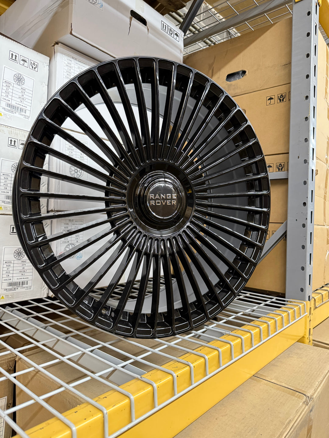 24" SLNG1 Gloss Black XL floating caps. 5x120/5x127