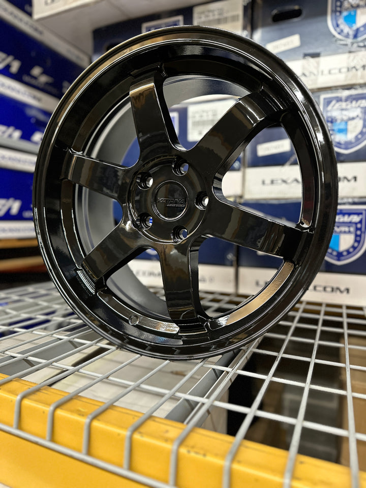 Katana 18" KR08 GLOSS BLACK 5x114.3 FOR INFINITY G35 G37 LEXUS IS300 IS350 LS400 RX300 HONDA ACCORD CIVIC PILOT TOYOTA CAMRY KIA STINGGER K5