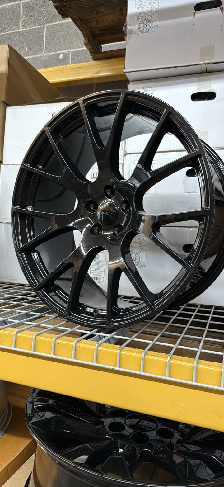 20”/22” Dodge Charger, Challenger SRT Hellcat 218 style wheels in gloss black