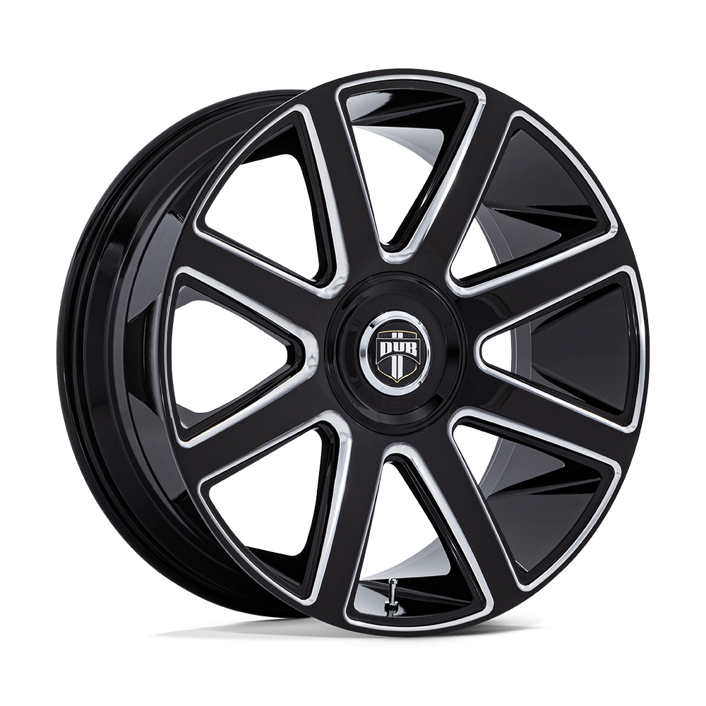 24" Black and Machined 6X139.7 6x5.5 FITS CADILLAC ESCALADE DENALI YUKON CHEVY SILVERADO TAHOE SUBURBAN INFINITY QX80 DODGE RAM 1500 JEEP WAGONEER NISSAN TITAN