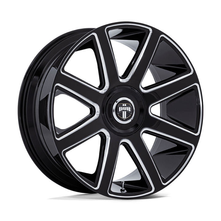 24" Black and Machined 6X139.7 6x5.5 FITS CADILLAC ESCALADE DENALI YUKON CHEVY SILVERADO TAHOE SUBURBAN INFINITY QX80 DODGE RAM 1500 JEEP WAGONEER NISSAN TITAN