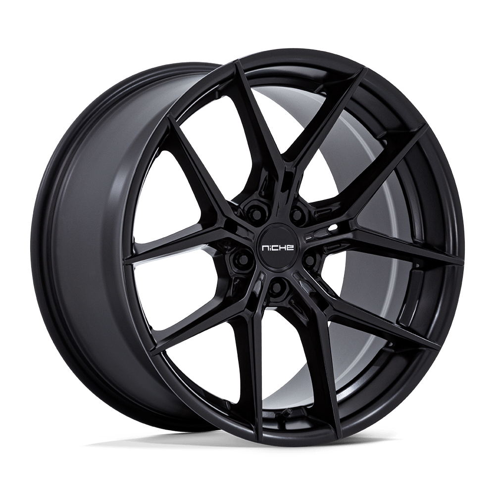 19"/ 20" Combo wheels for 2020^ C8 Corvette in Gloss Black, Black &amp; Machine, 2 tone , black and Red