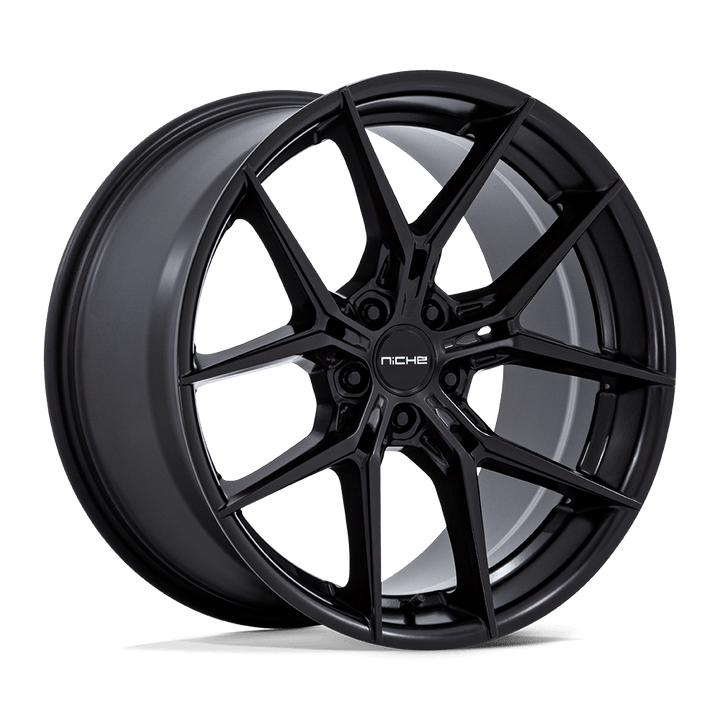 19"/ 20" Combo wheels for 2020^ C8 Corvette in Gloss Black, Black &amp; Machine, 2 tone , black and Red