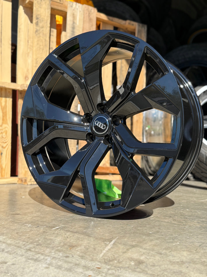 22” Audi RS W616 STYLE WHEELS IN GLOSS BLACK FOR AUDI A7 S7 RS7 A8 S8 RS5 Q5 SQ5 Q7 SQ7 Q8 SQ8 RSQ8
