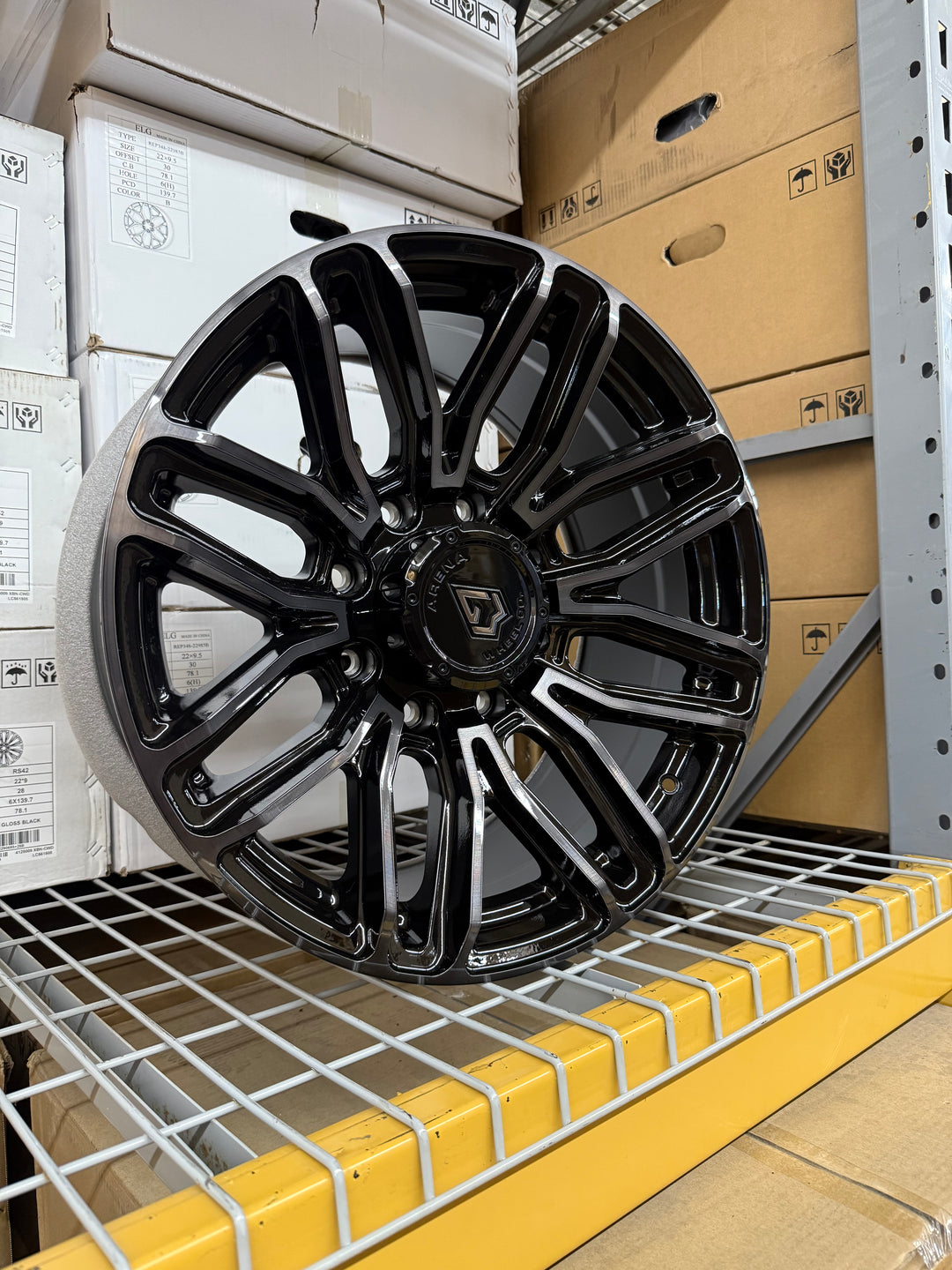 20" Arena Supreme A111 GLOSSY BLACK BRUSHED DDT FACE CLEAR FOR CHEVY 2500 2500HD 3500HD GMC SIERRA 2500HD SIERRA 3500HD