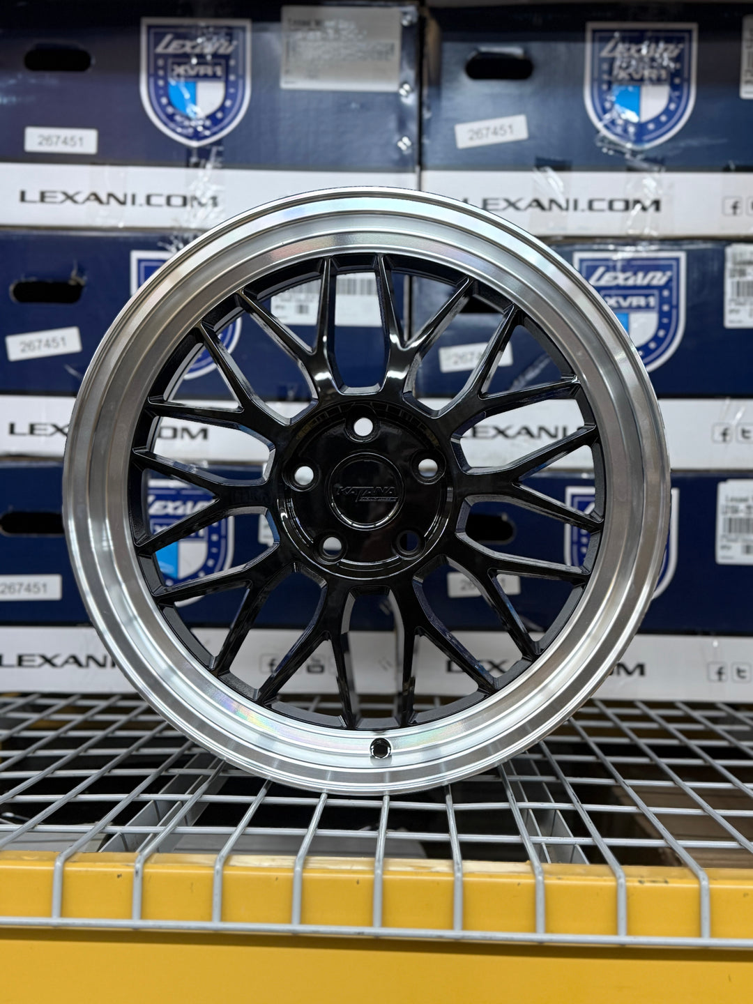 Katana 18" KR06 GLOSS BLACK MACHINED LIP 5x114.3 FOR MUSTANG INFINITY G35 G37 LEXUS ES GS IS300 IS350 LS400 RX300 NISSAN ALTIMA MAXIMA