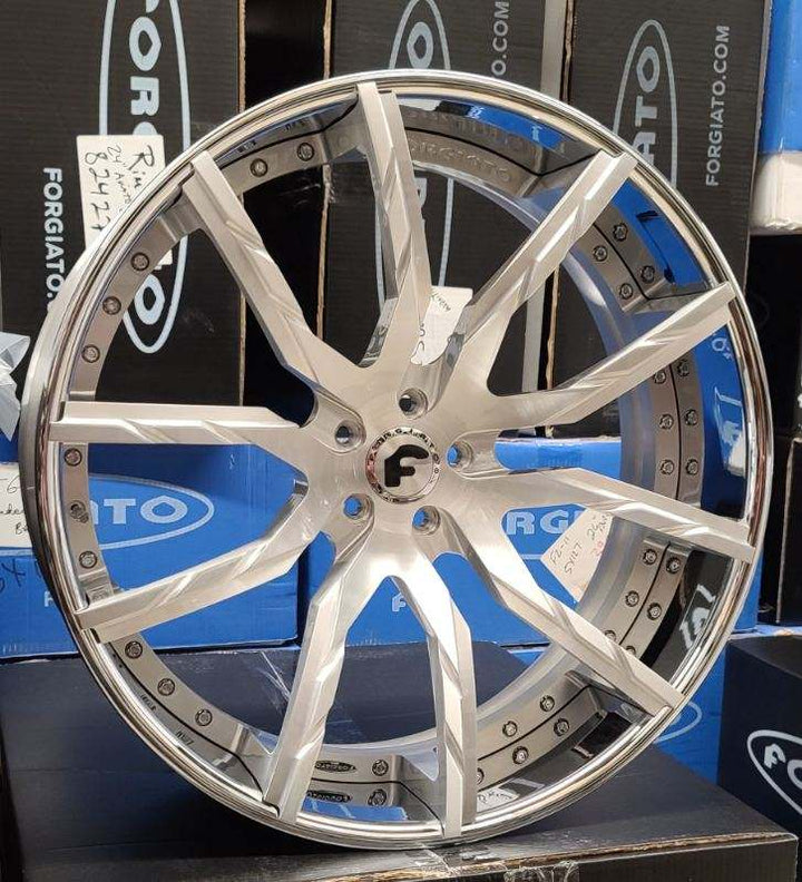 24” Pre Built Forgiato 5X112 FITS AUDI A5 S5 RS5 A6 S6 RS6 A7 S7 A8 S8 MERCEDES E S S550 S560 S580 BENTLEY CONTINENTAL SPUR. 5x112 BMW 7 X5 X6