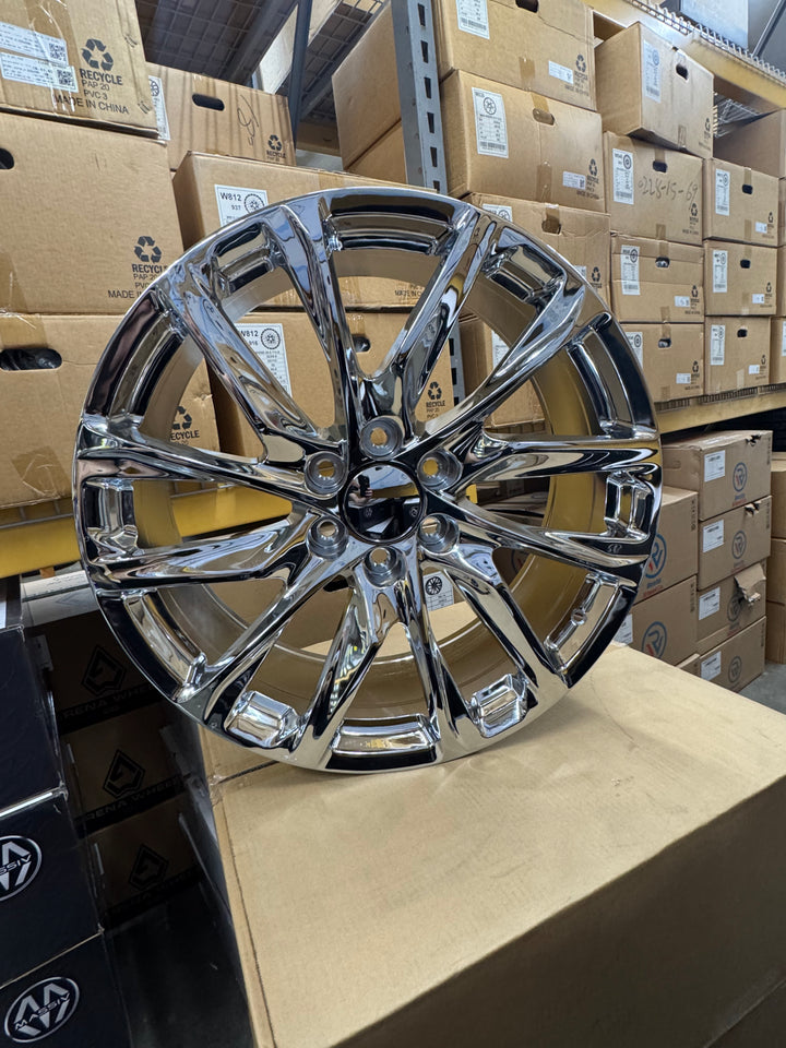 20" 22” 24” 26” GM 205 / 390 Style Rep Wheels IN CHROME 6X139.7 6x5.5 FITS CADILLAC ESCALADE DENALI YUKON CHEVY SILVERADO TAHOE SUBURBAN INFINITY QX80 DODGE RAM 1500 JEEP WAGONEER NISSAN TITAN
