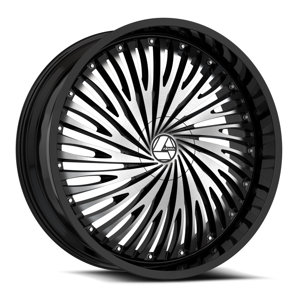 30"Black and Machined Wheel & Tire Package 6x135 6X139.7 6x5.5 FITS CADILLAC ESCALADE DENALI YUKON CHEVY SILVERADO TAHOE SUBURBAN INFINITY QX80 DODGE RAM 1500 JEEP WAGONEER NISSAN TITAN FORD F150 EXPEDITION LINCOLN NAVIGATOR