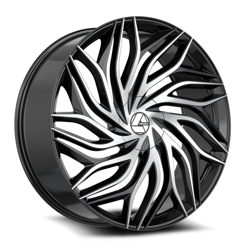 30"Black and Machined Wheel & Tire Package 6x135 6X139.7 6x5.5 FITS CADILLAC ESCALADE DENALI YUKON CHEVY SILVERADO TAHOE SUBURBAN INFINITY QX80 DODGE RAM 1500 JEEP WAGONEER NISSAN TITAN FORD F150 EXPEDITION LINCOLN NAVIGATOR