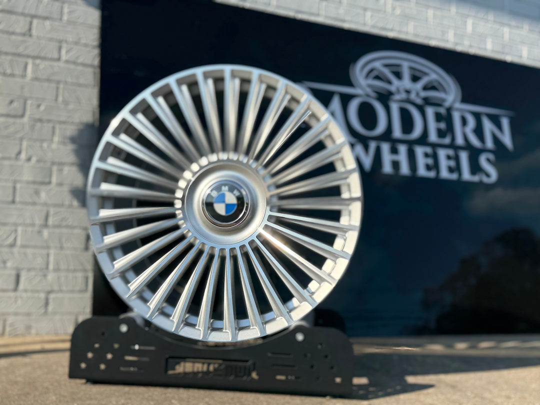 20" W841F MACHINED BRUSHED WHEELS W/ CHOICE LOGO FITS AUDI A4 S4 RS4 A5 S5 RS5 A6 S6 RS6 A7 S7 A8 S8 Q3 SQ3 Q5 MERCEDES E S  S550 S560 S580 CLS550 CL SL LEXUS TX LS LM LC BMW 3 4 5 6 7 8 SERIES AUDI A3 A4 A5 A6 A8 LEXUS LS CADILLAC CTS CT6 CHEVY CAMARO