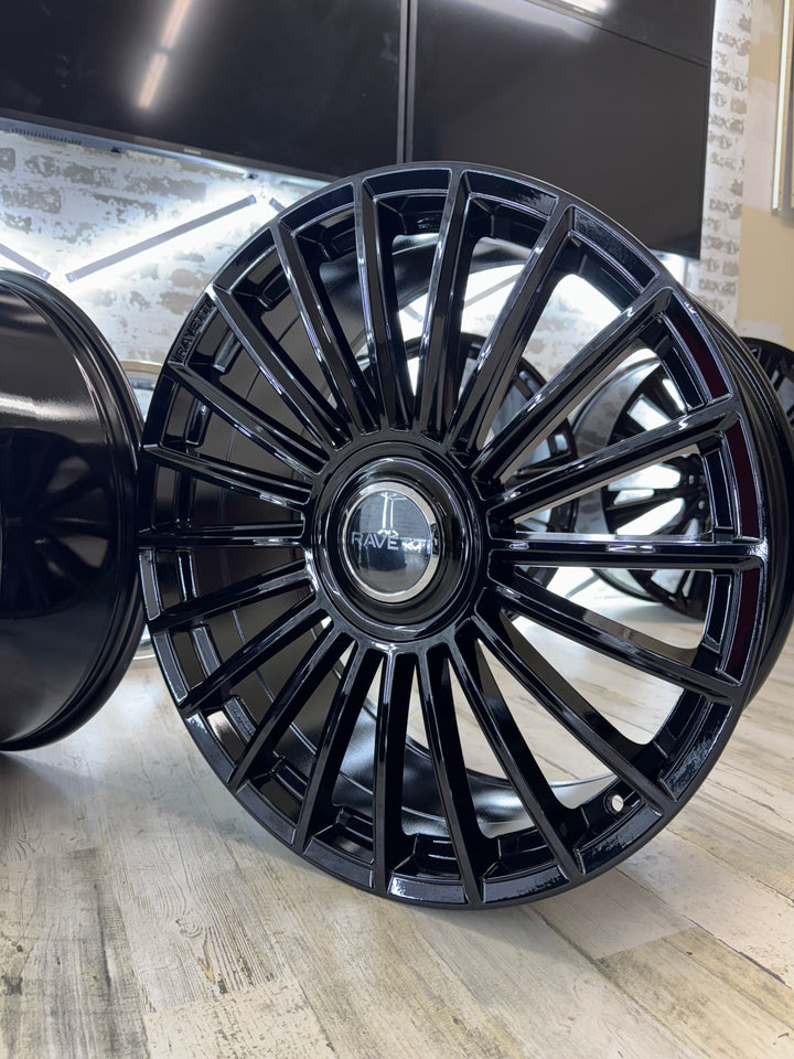 20" Ravetti M17 GLOSS BLACK WHEELS 5x114.3 5x115 5x120 FOR LEXUS ES GS HUNDI FORD MUSTANG EXPLORER INFINITY TESLA MODLE 3 MODLE Y X KIA TOYOTA CAMRY AVALON NISSAN ALTIMA MAXIMA CAMARO 2016^ Chevy MALIBU 00-13 IMPALA & MONTE CARLO CADILLAC CT RANGE ROVER