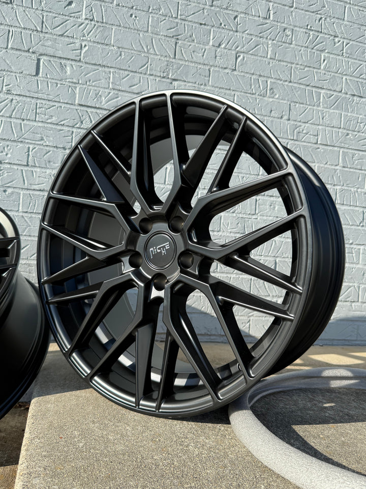 20” PROMO DEAL NICHE GAMMA M190 MATTE BLACK 5x114.3 5x114.3 FOR LEXUS ES GS  RX300 HUNDI FORD MUSTANG EXPLORER INFINITY G35 G37 TESLA MODLE 3 MODLE Y KIA K5 STINGER TOYOTA CAMRY AVALON NISSAN ALTIMA MAXIMA 2016^ Chevy MALIBU 2000-2013 IMPALA & MONTECARLO