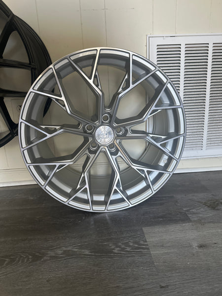 20" DOLCE ARIA SILVER MACHINED FACE 5X114.3 FOR LEXUS ES GS IS300 IS350 LS400 RX300 NISSAN 350Z 370Z FORD MUSTANG INFINITY G35 G37