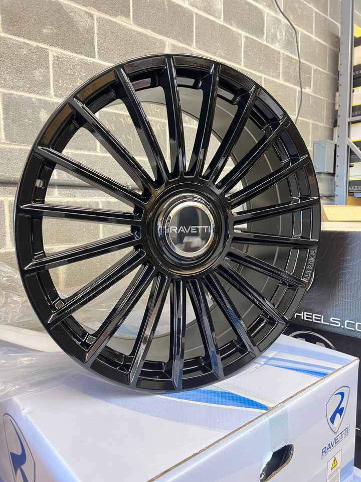 20" Ravetti M17 GLOSS BLACK WHEELS 5x114.3 5x115 5x120 FOR LEXUS ES GS HUNDI FORD MUSTANG EXPLORER INFINITY TESLA MODLE 3 MODLE Y X KIA TOYOTA CAMRY AVALON NISSAN ALTIMA MAXIMA CAMARO 2016^ Chevy MALIBU 00-13 IMPALA & MONTE CARLO CADILLAC CT RANGE ROVER