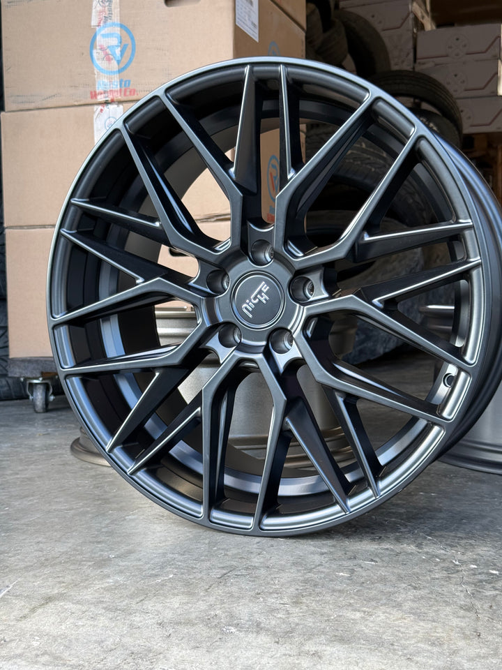 20” PROMO DEAL NICHE GAMMA M190 MATTE BLACK 5x114.3 5x114.3 FOR LEXUS ES GS  RX300 HUNDI FORD MUSTANG EXPLORER INFINITY G35 G37 TESLA MODLE 3 MODLE Y KIA K5 STINGER TOYOTA CAMRY AVALON NISSAN ALTIMA MAXIMA 2016^ Chevy MALIBU 2000-2013 IMPALA & MONTECARLO