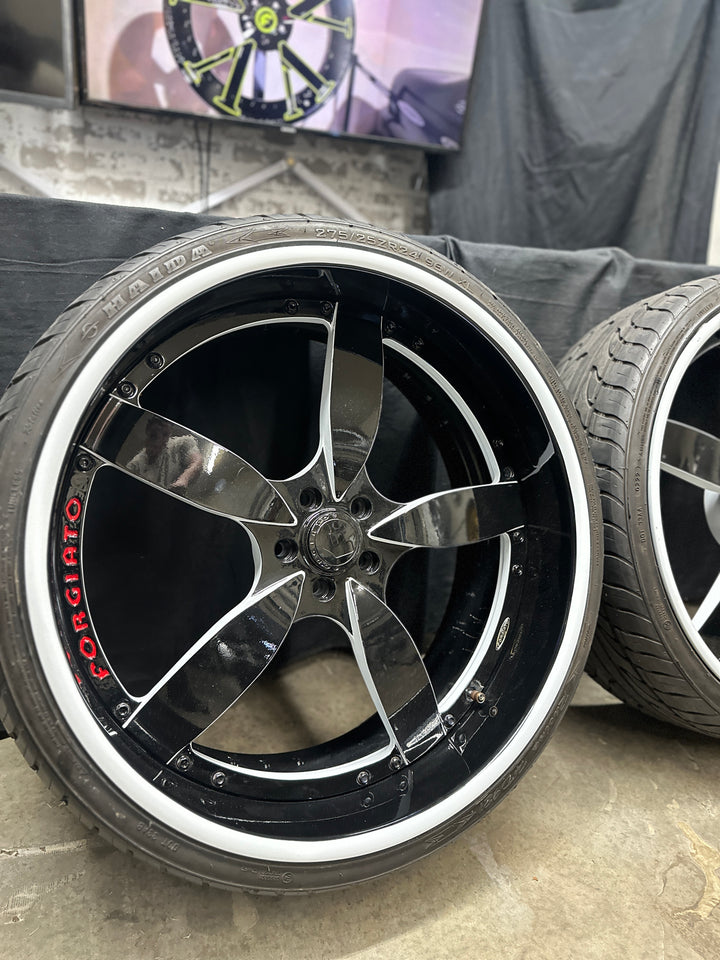 24X9/10 5X115 STAGGERED FORGIATO'S FOR DODGE CHARGER CHALLENGER 392 HELLCAT DAYTONA