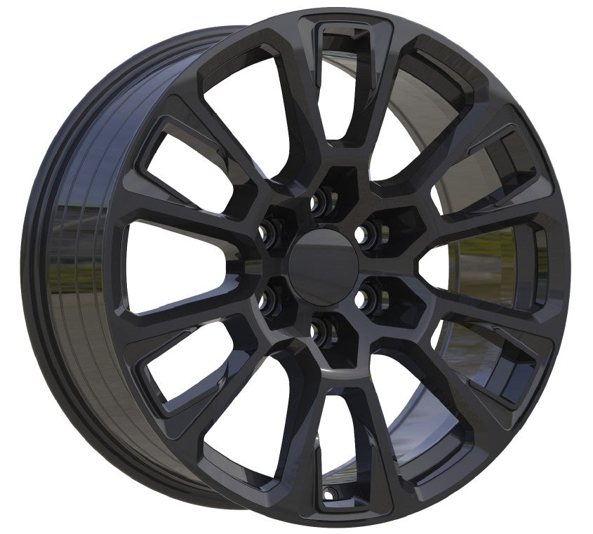 20" 6x139.7 Black 6X139.7 6x5.5 FITS CADILLAC ESCALADE DENALI YUKON CHEVY SILVERADO TAHOE SUBURBAN INFINITY QX80 DODGE RAM 1500 JEEP WAGONEER NISSAN TITAN  Regular price
