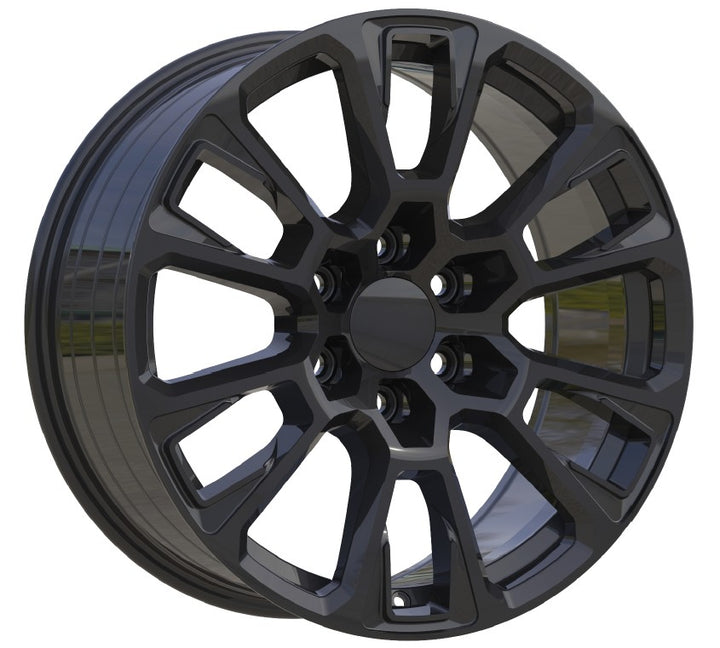 20" 6x139.7 Black 6X139.7 6x5.5 FITS CADILLAC ESCALADE DENALI YUKON CHEVY SILVERADO TAHOE SUBURBAN INFINITY QX80 DODGE RAM 1500 JEEP WAGONEER NISSAN TITAN  Regular price