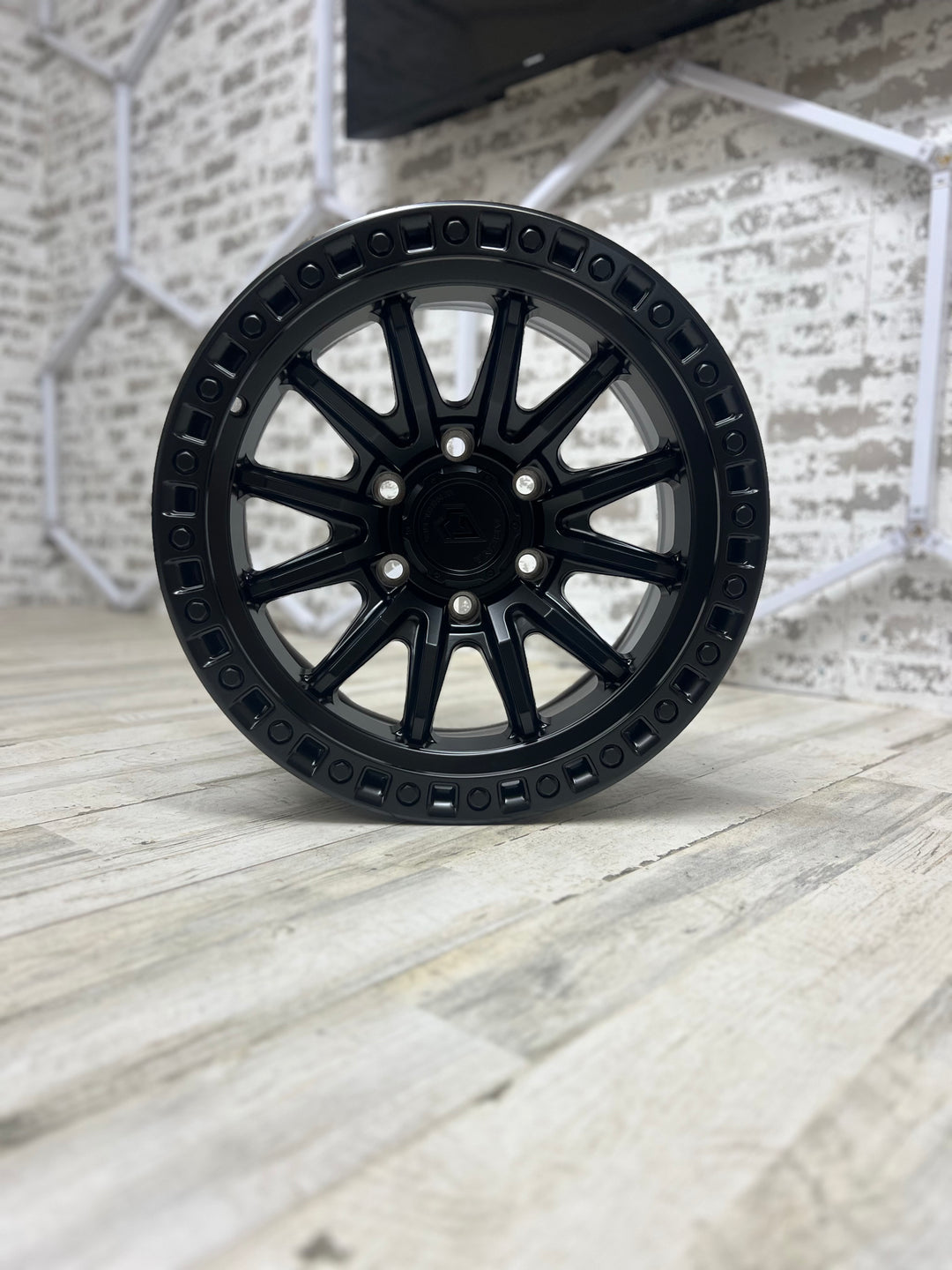 17" ARENA A103 MISSION SATIN BLACKFOR CHEVY COLORADO D-MAX S10 SILVERADO TAHOE SUBURBAN FORD BRONCO RANGER GMC CANYON YUKON NISSAN TITAN TOYOTA 4RUNNER FJ CRUISER  TACOMA TUNDRA JEEP WRANGLER GLADIATOR