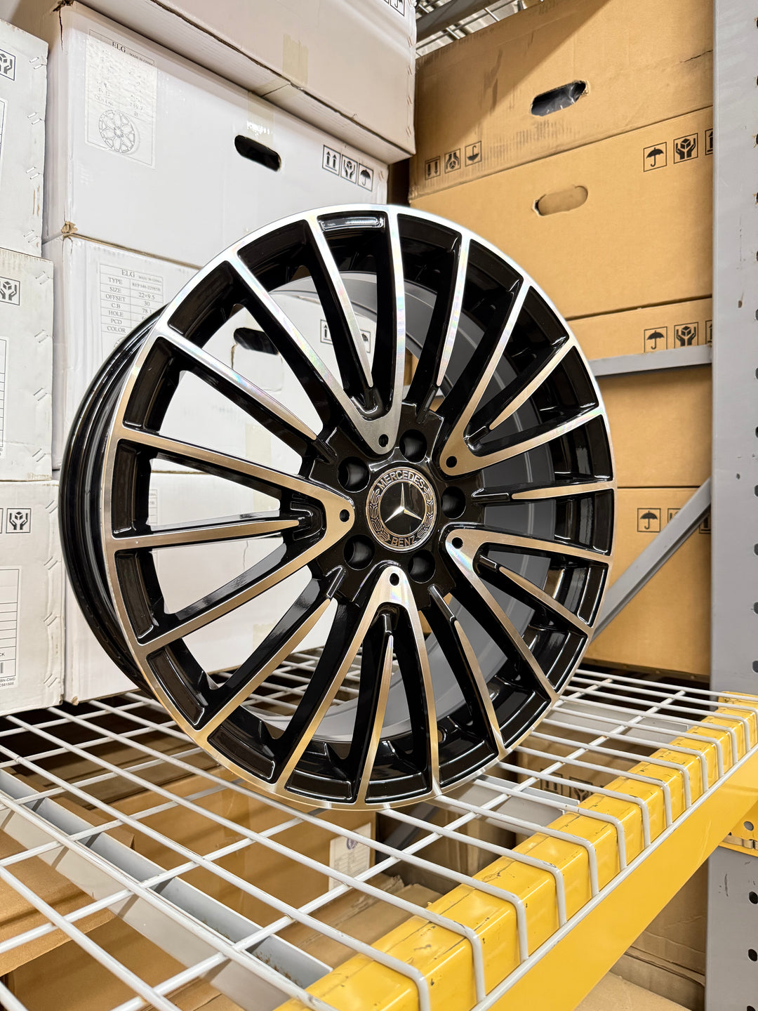 18" 20" Mercedes Benz W812 Style GLOSS BLACK AND MACHINED WHEELS 5x112 FITS C CLA E