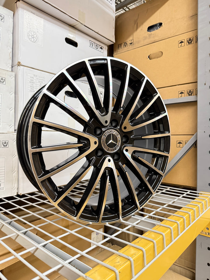 18" 20" Mercedes Benz W812 Style GLOSS BLACK AND MACHINED WHEELS 5x112 FITS C CLA E