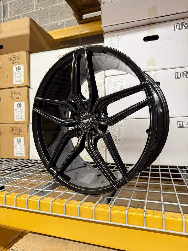 20" 5X114.3 VERSUS VS7371  GLOSS BLACK FOR HONDA ACCORD CIVIC TOYOTA CAMRY PRIUS RAV4 Lexus LS FORD EDGE FUSION MUSTANG ESCAPE EXPLORER KIA K3 K5 K7 K8 SOUL NISSAN ALTIMA ROGUE MAXIMA
