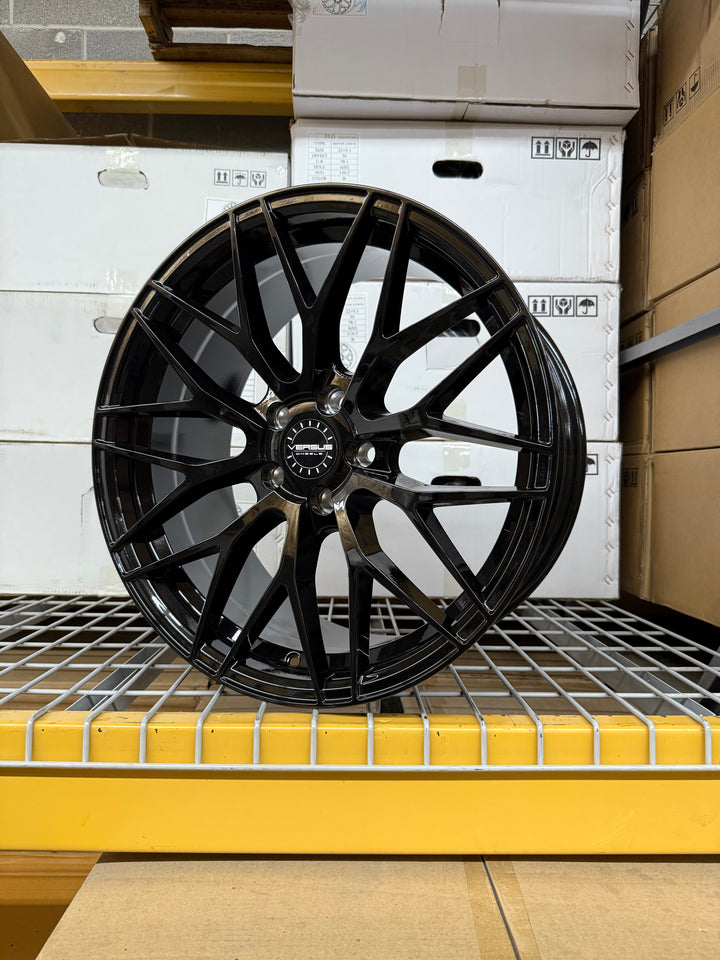 18" 5x108 VERSUS VS24 GLOSS BLACK FOR FORD FUSION ESCAPE ESCORT JAGUAR F-TYPE X-TYPE XF XJ XE LAND ROVER RANGE ROVER EVOQUE