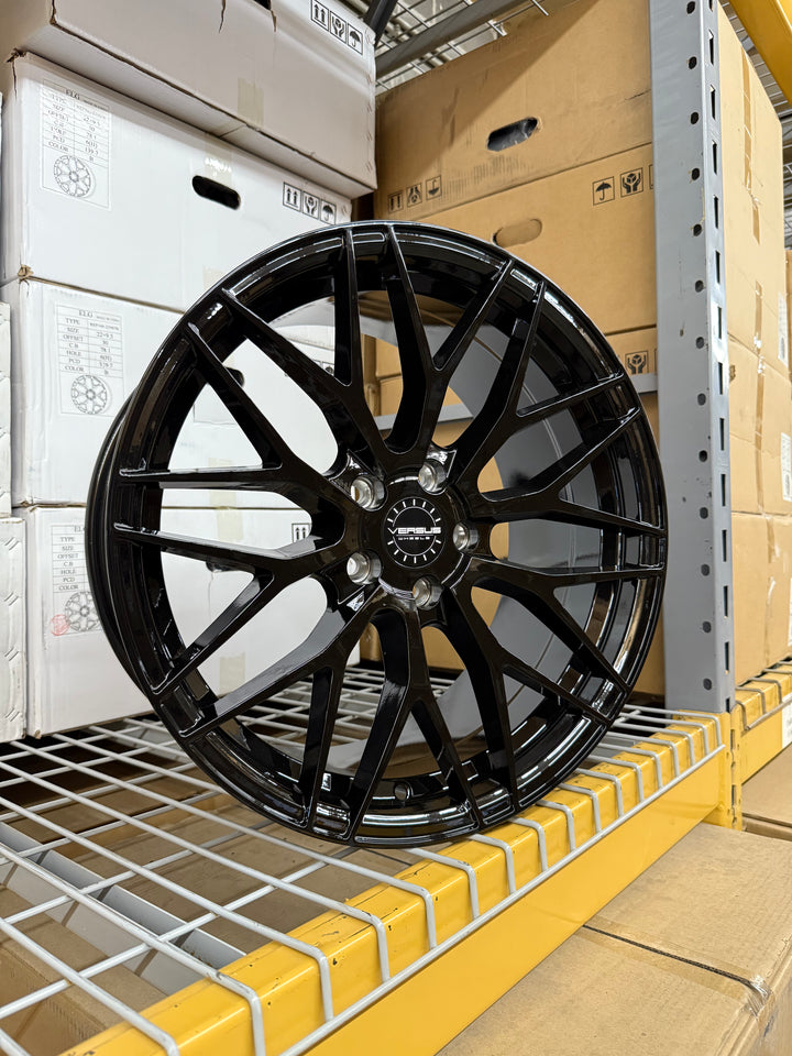 18" 5x108 VERSUS VS24 GLOSS BLACK FOR FORD FUSION ESCAPE ESCORT JAGUAR F-TYPE X-TYPE XF XJ XE LAND ROVER RANGE ROVER EVOQUE